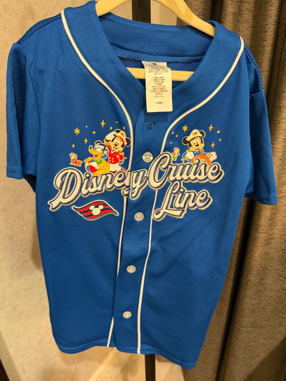 Disney Cruise Line Blue Baseball Jersey youth small